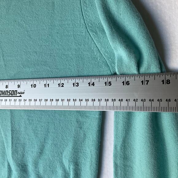 FOREVER 21 Women’s Long sleeve Screw Neck Knit Blouse size S, Teal Green - Picture 3 of 7